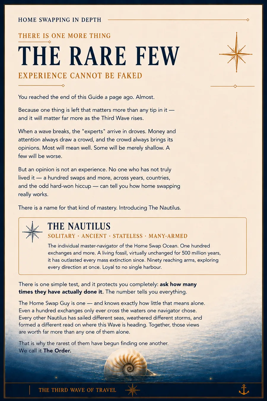 THE RARE FEW — illustrated page from The Home Swap Guy's Home Swapping In Depth guide (page 29 of 30)